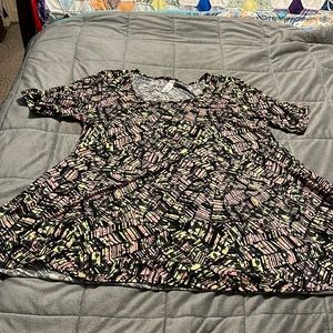 LuLaRoe Black, Pink and Yellow Top
